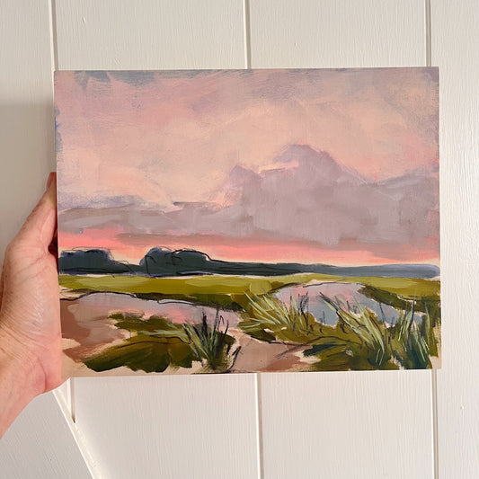 Marsh Study no 22, original landscape painting by Maggie Stickney
