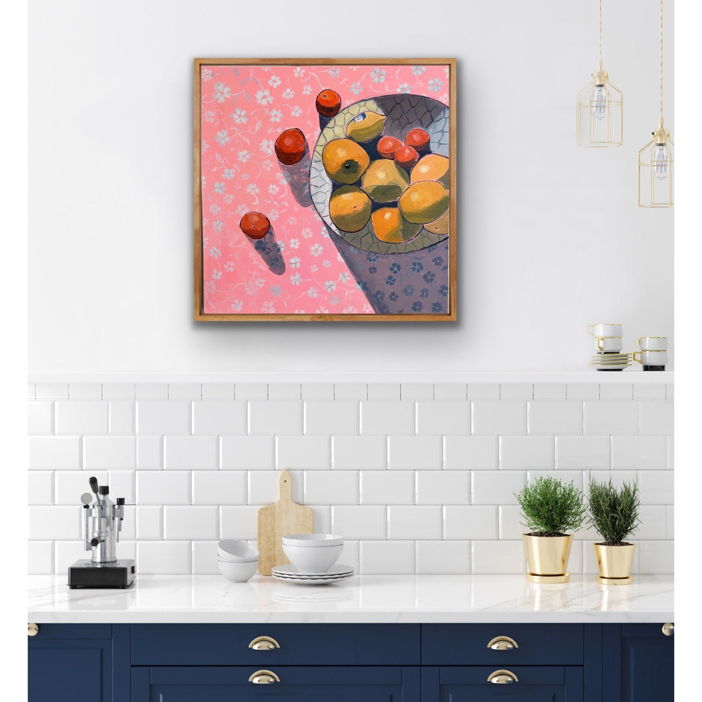 Fruit There It Is, original still life painting by Maggie Stickney, detail view 2
