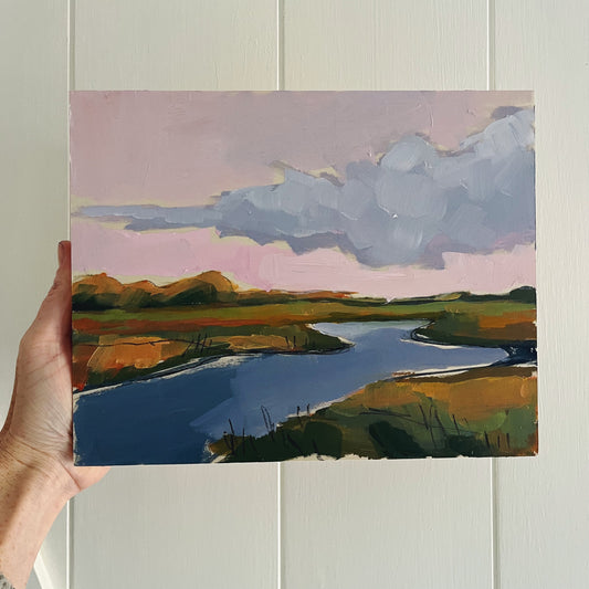 Marsh Study no 18, original landscape painting by Maggie Stickney