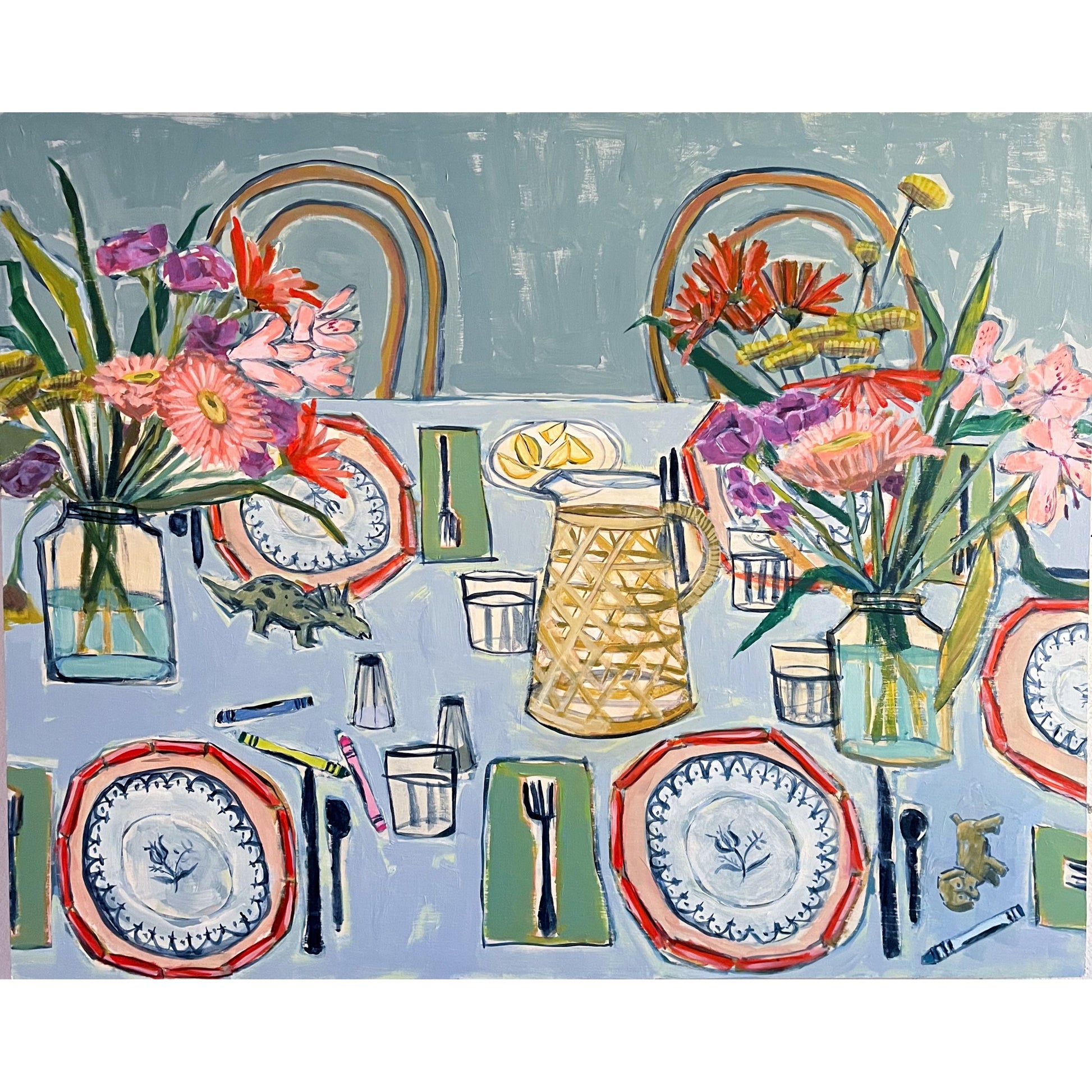 Bon Appetite, original animal painting by Maggie Stickney