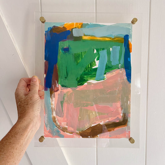 Shadows, original abstract painting by Maggie Stickney