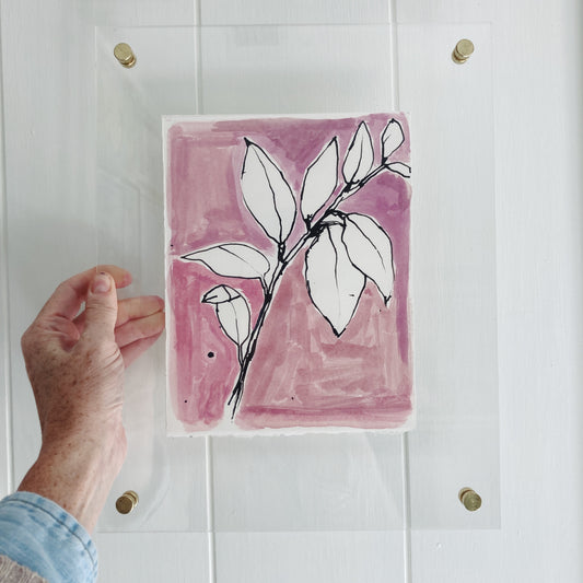Mauve Zigzag #1, original painting by Maggie Stickney