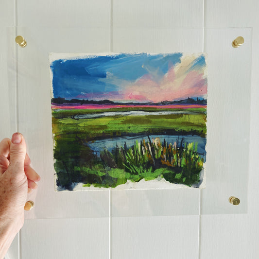 Bay Study #6, original landscape painting by Maggie Stickney