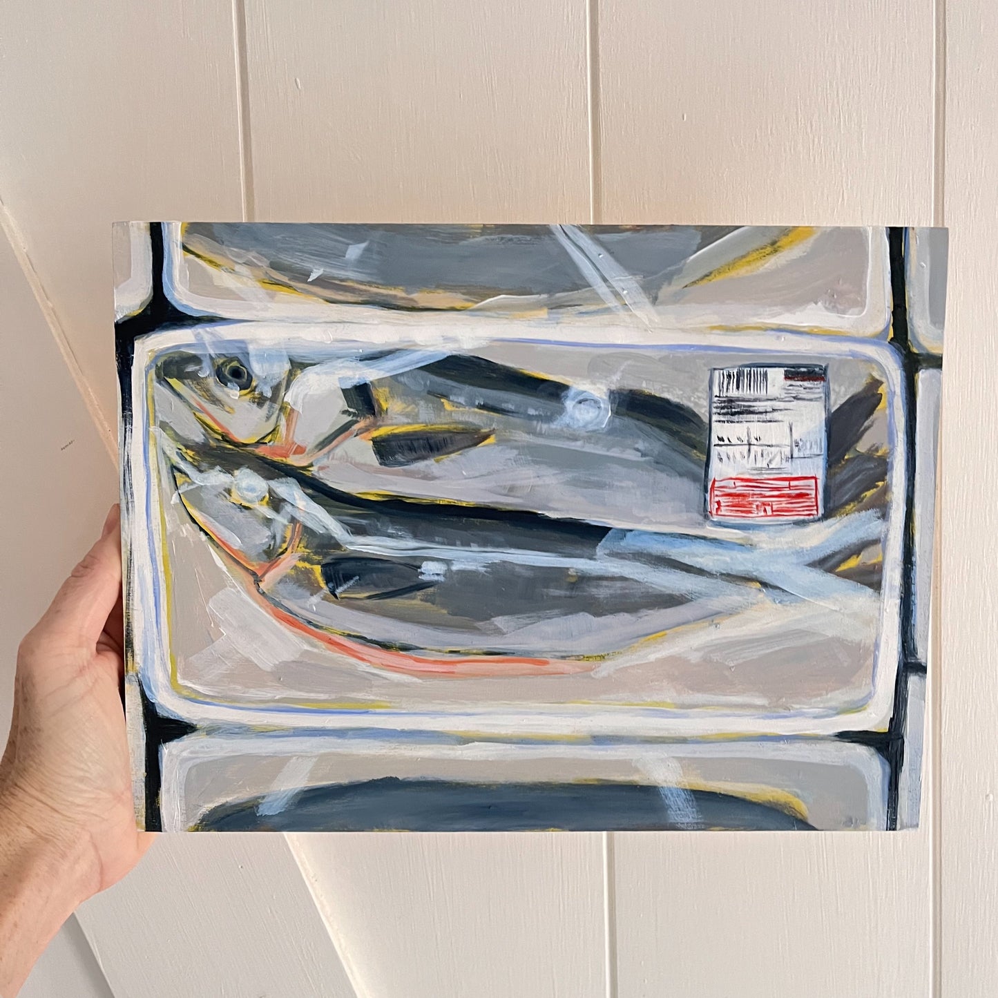 Branzino, original still life painting by Maggie Stickney