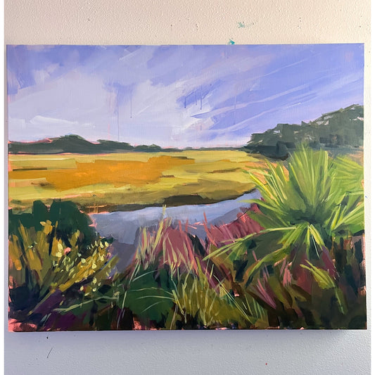 October Marsh, original landscape painting by Maggie Stickney