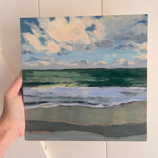 Ocean Light Study no 3, original landscape painting by Maggie Stickney