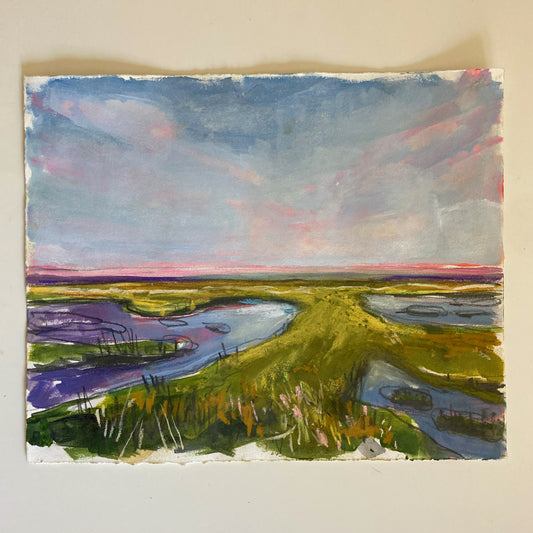 Blakeley Sunrise, original landscape painting by Maggie Stickney
