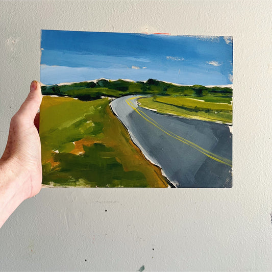 Bridge Lane Study, original landscape painting by Maggie Stickney