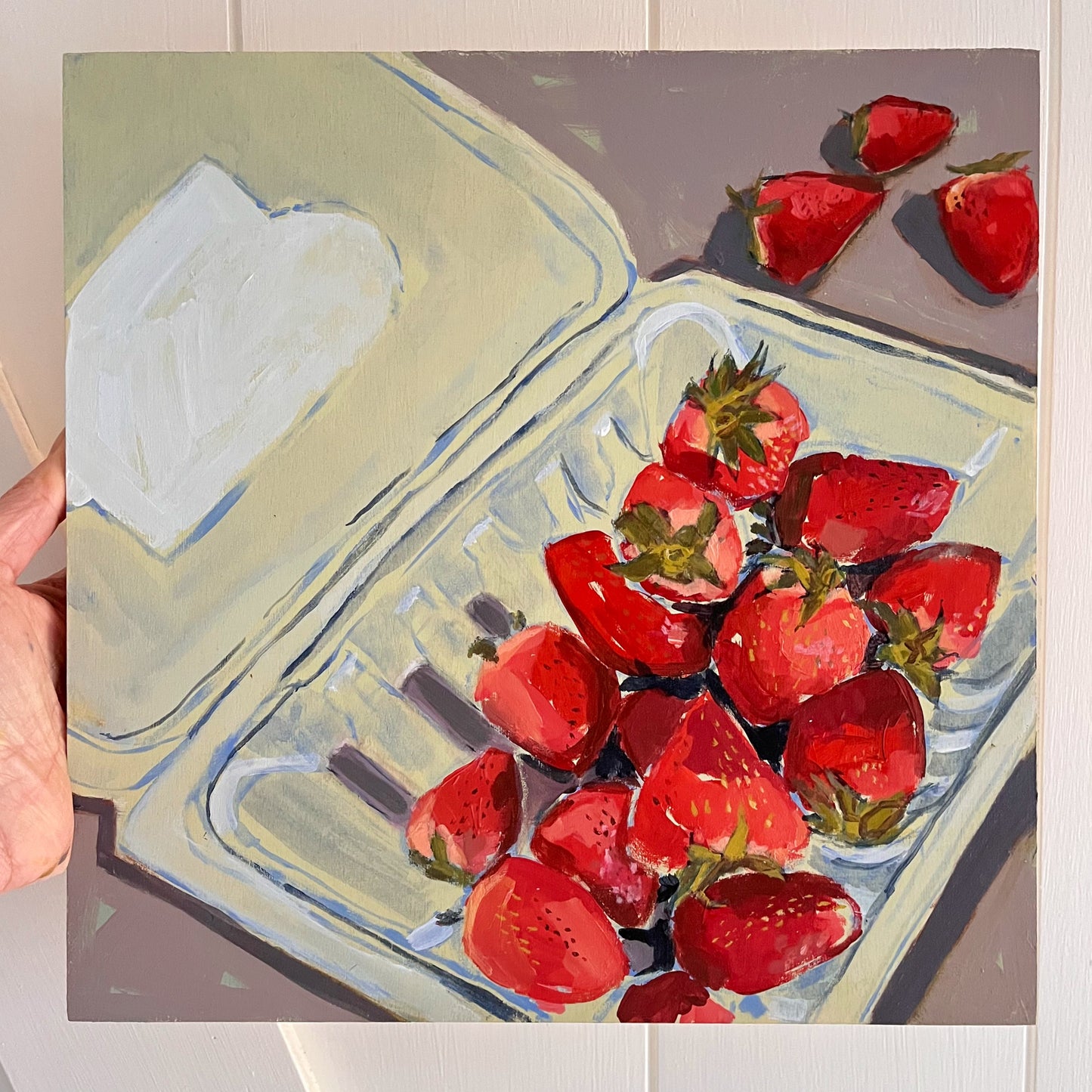 Grin and Berry It, original still life painting by Maggie Stickney