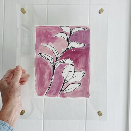 Mauve Zigzag #2, original painting by Maggie Stickney